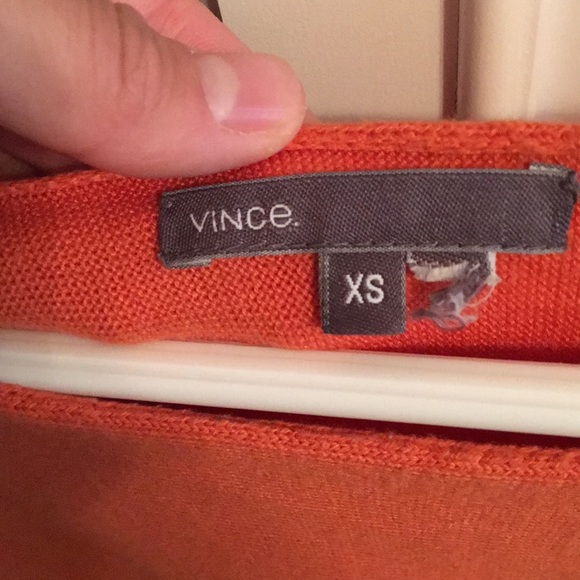 Vince. orange rayon sweater - Picture 3 of 4